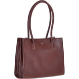 Vegetable Tanned Leather Two Section With Mid Purse Bag Chestnut : V-26