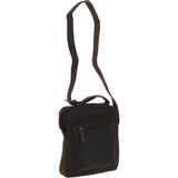 Tablet Friendly Small Vintage Leather Body Bag Brown: Patty