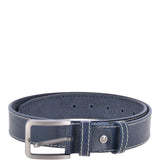 Mens Leather Belt Navy: AB-02