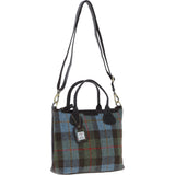 Versatile Ashwood Leather & Harris Tweed® Cloth Shoulder Bag Brown/Mcload: TW-22-01-BM