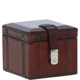 Ashwood Luxury Leather Single Watch and Bracelet Box with Velvet Interior Chestnut: LF-118