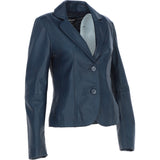 Ashwood Leather Women's Two Button Navy Blazer: 10157