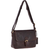 Vintage Leather Cross Body Shoulder Bag Brandy – G22