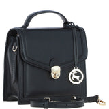 Compact Ashwood Handbag with Detachable Crossbody Strap Black: Y-54