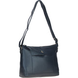 Ashwood Ladies Leather Shoulder Bag Navy: AJ1