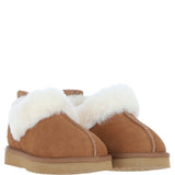 Fenland Ladies Sheepskin Shoes Tan: petra-shoes