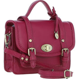 Stylish Ashwood Leather Small Satchel Bag Raspberry: Y-61