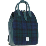 Ashwood Leather & Harris Tweed® Cloth Multi-Pocket Backpack Green/Watch: TW-66-18-GW