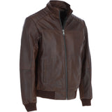 Ashwood Leather Bomber Jacket Aq Brown: AWM-784