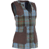 Ashwood Women's Country Tailored Buttoned Gilet with Leather Trim Brown/Macleod: TW-704-01-BM