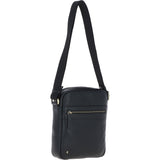 Gabicci Men's Leather Messenger Bag Black: GB-64958