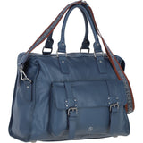 Brampton London Leather Weekender Bag Navy: 64807