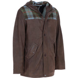 Ashwood Leather x Harris Tweed Men’s Hooded Casual Jacket Brown/Mcload: TW-905-01-BM