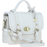 Stylish Ashwood Leather Small Satchel Bag White: Y-61