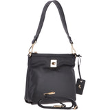 Small Two In One Leather Crossbody Bag & Shoulder Bag Black: 62539