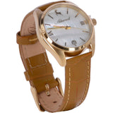 Ashwood Womens Croc Leather Watch With Mother Of Pearl Face Mustard: AW-0011