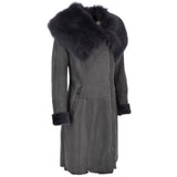 Toscana Longhaired Hooded Shearling Coat Grey: LP 26