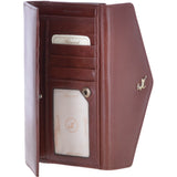 Vegetable Tanned Note, Coin & 8 Card Envelope Purse Chestnut : V-63