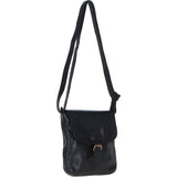 Luxury Small Leather Flight Bag Black: D-90