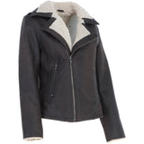 Ashwood Faux Fur Biker Style Jacket Brown: Jan