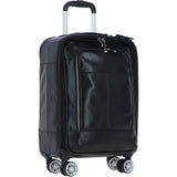 Premium Leather Trolley Suitcase Black: pl-52