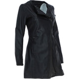 Ladies 3/4 Side Zip Leather Jacket Black: Aroma