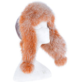 Toscana Pom Pom Sheepskin Trapper Hat Tan: 103 F