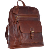 Large Vintage Leather Backpack Honey  – G28