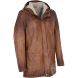 Ashwood Gallagher Tan Leather Jacket: Gallagher Duffle