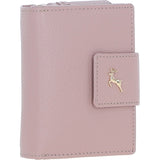 Ashwood Leather RFID Secure Wallet/Purse with Zip and Stud Closure Wood Rose: X-30
