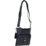 Vintage Small Leather Shoulder Bag Navy – G20