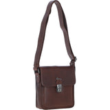 Ashwood Leather Medium Men's Buckle Crossbody Bag Chestnut: S-61