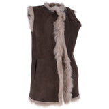 Toscana Suede Leather Gilet Brown : Wanda