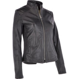 Leather Biker Jacket Black: N-21