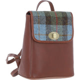 Ashwood Leather & Harris Tweed® Cloth Compact Backpack Tan/Mcload: TW-65-02-TM
