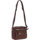 Small Leather Cross Body Bag Brandy - 63010