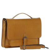 Ashwood Leather Unisex Large Crossbody Satchel Bag Mustard: P-63
