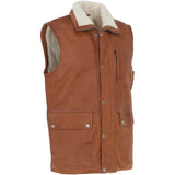Ashwood Men's Leather Waistcoat Tan Snuff: LUCK