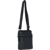 Real Leather Messenger Bag Black: BERLIN