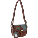 Ashwood Leather & Harris Tweed® Cloth Saddle Bag Tan/Mcload: TW-26-02-TM