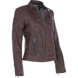 Leather Biker Jacket Bordeaux: G 2131