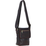 Ashwood Leather Men's Cross Body Flap Bag Brown: PL-44