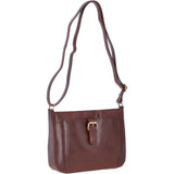 Vegetable Tanned Small Leather Shoulder Bag Chestnut : V-27