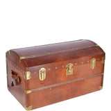 The Bridge Vintage Large Italian Vegetable Tanned  Leather Trunk Brown: 0088424 01