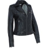 Ladies  Ashwood Leather Biker Jacket Black: AWL-1991