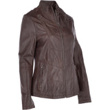 Leather Jacket Mid Brown/app: AWL-738