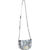 Real Leather Saddle Crossbody Bag Snake: 63753