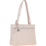 Classic Leather Zipped Shoulder Bag Mushroom: Derry