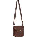 Ashwood Small Leather Crossbody Bag Brown: V-80