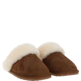 Women's Classic Suede Sheepskin Slippers Chestnut: Pippa